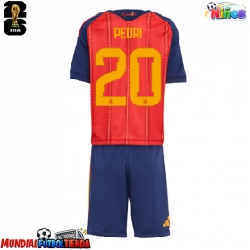 Camiseta España Pedri Gonzalez #20 Primera Equipación Replica Mundial 2026 para niños mangas cortas (+ Pantalones cortos)